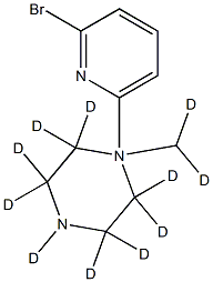 2-Bromo-6-[(N-methylpiperazin-d11)-1-yl]pyridine Struktur