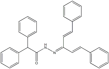 2,2-diphenyl-N'-[3-phenyl-1-(2-phenylvinyl)-2-propen-1-ylidene]acetohydrazide Struktur