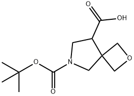 6-(TERT-BUTOXYCARBONYL)-2-OXA-6-AZASPIRO[3.4]OCTANE-8-CARBOXYLIC ACID Struktur