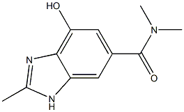 4-HYDROXY-N,N,2-TRIMETHYL-1H-BENZO[D]IMIDAZOLE-6-CARBOXAMIDE Struktur