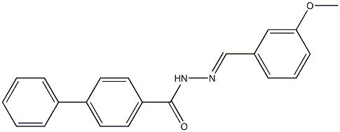 N'-(3-methoxybenzylidene)-4-biphenylcarbohydrazide Struktur