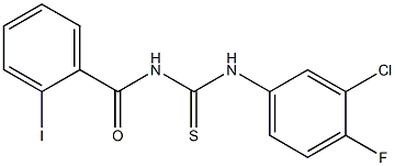 N-{[(3-chloro-4-fluorophenyl)amino]carbonothioyl}-2-iodobenzamide Struktur