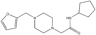 N-cyclopentyl-2-[4-(2-furylmethyl)piperazin-1-yl]acetamide Struktur