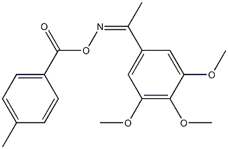 (Z)-1-(3,4,5-trimethoxyphenyl)ethanone O-(4-methylbenzoyl) oxime Struktur