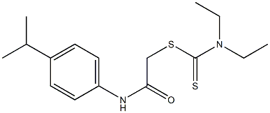 2-((4-isopropylphenyl)amino)-2-oxoethyl diethylcarbamodithioate Struktur