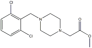 methyl 2-(4-(2,6-dichlorobenzyl)piperazin-1-yl)acetate Struktur