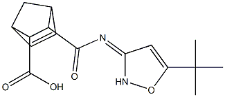 3-((5-(tert-butyl)isoxazol-3(2H)-ylidene)carbamoyl)bicyclo[2.2.1]hept-5-ene-2-carboxylic acid Struktur