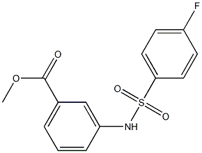 methyl 3-(4-fluorophenylsulfonamido)benzoate Struktur