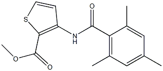 methyl 3-(2,4,6-trimethylbenzamido)thiophene-2-carboxylate Struktur