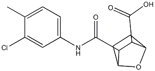 3-((3-chloro-4-methylphenyl)carbamoyl)-7-oxabicyclo[2.2.1]heptane-2-carboxylic acid Struktur