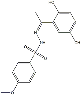 (Z)-N'-(1-(2,5-dihydroxyphenyl)ethylidene)-4-methoxybenzenesulfonohydrazide Struktur