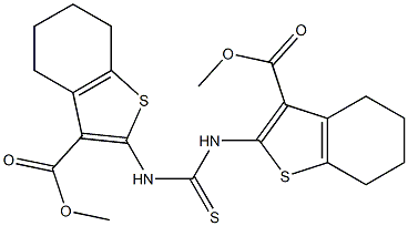 dimethyl 2,2'-(thiocarbonylbis(azanediyl))bis(4,5,6,7-tetrahydrobenzo[b]thiophene-3-carboxylate) Struktur