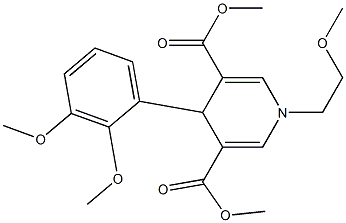 dimethyl 4-(2,3-dimethoxyphenyl)-1-(2-methoxyethyl)-1,4-dihydropyridine-3,5-dicarboxylate Struktur