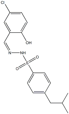 (Z)-N'-(5-chloro-2-hydroxybenzylidene)-4-isobutylbenzenesulfonohydrazide Struktur