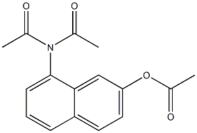 8-(N-acetylacetamido)naphthalen-2-yl acetate Struktur