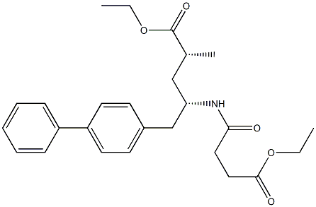 Ethyl (2R,4S)-4-([1,1'-biphenyl]-4-ylmethyl)-4-(4-ethoxy-4-oxobutanamido)-2-methylbutanoate Struktur