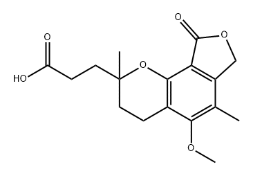 2-(morpholin-4-yl)ethyl(4E)-6-(4,6-dihydroxy-7-methyl-3-oxo-1,3-dihydroisobenzofuran-5-yl)-4-methylhex-4-enoate Struktur