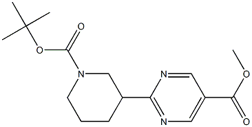 2-(1-tert-Butoxycarbonyl-piperidin-3-yl)-pyrimidine-5-carboxylic acid methyl ester