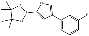 4-(3-Fluorophenyl)furan-2-boronic acid pinacol ester Struktur