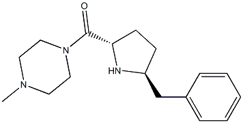 ((2S,5S)-5-benzylpyrrolidin-2-yl)(4-methylpiperazin-1-yl)methanone Struktur