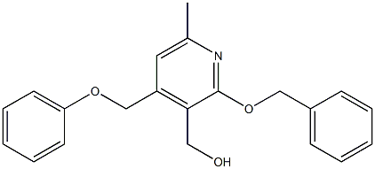 (2-(benzyloxy)-6-methyl-4-(phenoxymethyl)pyridin-3-yl)methanol Struktur