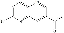 1-(6-bromo-1,5-naphthyridin-3-yl)ethanone Struktur