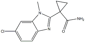 1-(6-chloro-1-methyl-1H-benzo[d]imidazol-2-yl)cyclopropanecarboxamide Struktur