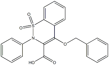 1,1-dioxy-4-(benzyloxy)-2-phenyl-2H-benzo[e][1,2]thiazine-3-carboxylic acid Struktur