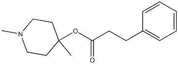 1,4-dimethylpiperidin-4-yl 3-phenylpropanoate Struktur