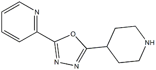 2-(piperidin-4-yl)-5-(pyridin-2-yl)-1,3,4-oxadiazole Struktur