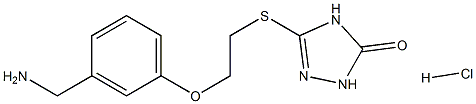 3-(2-(3-(aminomethyl)phenoxy)ethylthio)-1H-1,2,4-triazol-5(4H)-one hydrochloride Struktur