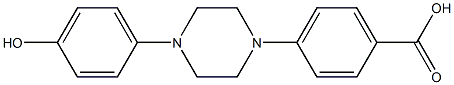 4-(4-(4-hydroxyphenyl)piperazin-1-yl)benzoic acid Structure