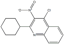 4-chloro-2-cyclohexyl-3-nitroquinoline Struktur