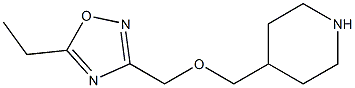 5-ethyl-3-((piperidin-4-ylmethoxy)methyl)-1,2,4-oxadiazole Struktur