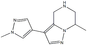 7-methyl-3-(1-methyl-1H-pyrazol-4-yl)-4,5,6,7-tetrahydropyrazolo[1,5-a]pyrazine Struktur