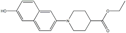 ethyl 1-(6-hydroxynaphthalen-2-yl)piperidine-4-carboxylate Struktur