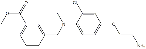 methyl 3-(((4-(2-aminoethoxy)-2-chlorophenyl)(methyl)amino)methyl)benzoate Struktur