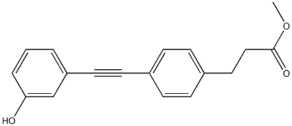 methyl 3-(4-((3-hydroxyphenyl)ethynyl)phenyl)propanoate Struktur