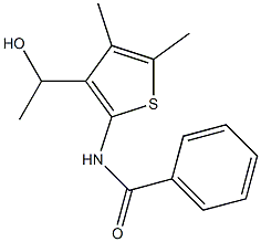 N-(3-(1-hydroxyethyl)-4,5-dimethylthiophen-2-yl)benzamide Struktur