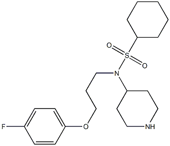 N-(3-(4-fluorophenoxy)propyl)-N-(piperidin-4-yl)cyclohexanesulfonamide Struktur