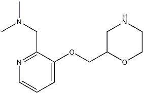 N,N-dimethyl-1-(3-(morpholin-2-ylmethoxy)pyridin-2-yl)methanamine Struktur