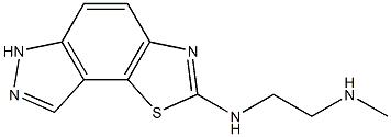 N1-methyl-N2-(6H-thiazolo[5,4-e]indazol-2-yl)ethane-1,2-diamine Struktur