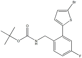 tert-butyl 2-(5-bromothiophen-2-yl)-4-fluorobenzylcarbamate Struktur