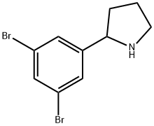 2-(3,5-DIBROMOPHENYL)PYRROLIDINE Struktur