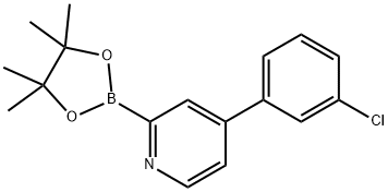 4-(3-chlorophenyl)-2-(4,4,5,5-tetramethyl-1,3,2-dioxaborolan-2-yl)pyridine Struktur