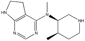 N-methyl-N-((3R,4R)-4-methylpiperidin-3-yl)-6,7-dihydro-5H-pyrrolo[2,3-d]pyrimidin-4-amine Struktur