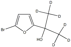 2-Bromo-5-(1-hydroxy-1-methylethyl-d6)-furan Struktur