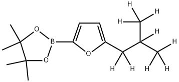 5-(iso-Butyl-d9)-furan-2-boronic acid pinacol ester Struktur