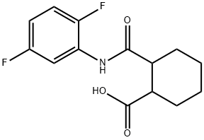 2-[(2,5-difluorophenyl)carbamoyl]cyclohexane-1-carboxylic acid Struktur