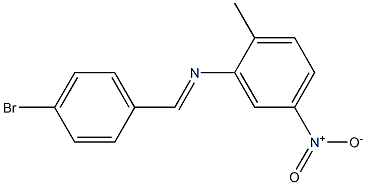 N-(4-bromobenzylidene)-2-methyl-5-nitroaniline Struktur